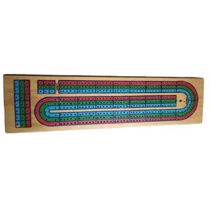 Vintage Cribbage Wooden Game Board and Pegs by Bicycle